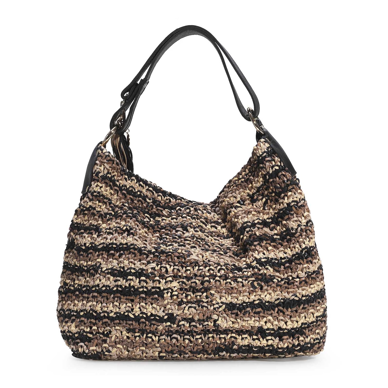 Bolsa Hobo Caramelo/Preto