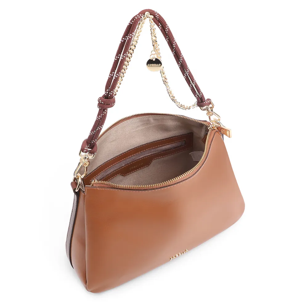 Bolsa Hobo Cordão Couro Marrom - imagem 4