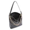 Bolsa Hobo Corrente Couro Preto - imagem 4