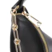 Bolsa Hobo Corrente Couro Preto - imagem 5