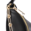 Bolsa Hobo Corrente Couro Preto - imagem 5