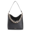 Bolsa Hobo Corrente Couro Preto - imagem 1