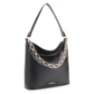 Bolsa Hobo Corrente Couro Preto - imagem 2