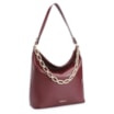 Bolsa Hobo Corrente Couro Vinho - imagem 3