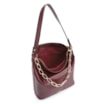 Bolsa Hobo Corrente Couro Vinho - imagem 5