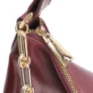 Bolsa Hobo Corrente Couro Vinho - imagem 6