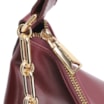 Bolsa Hobo Corrente Couro Vinho - imagem 6