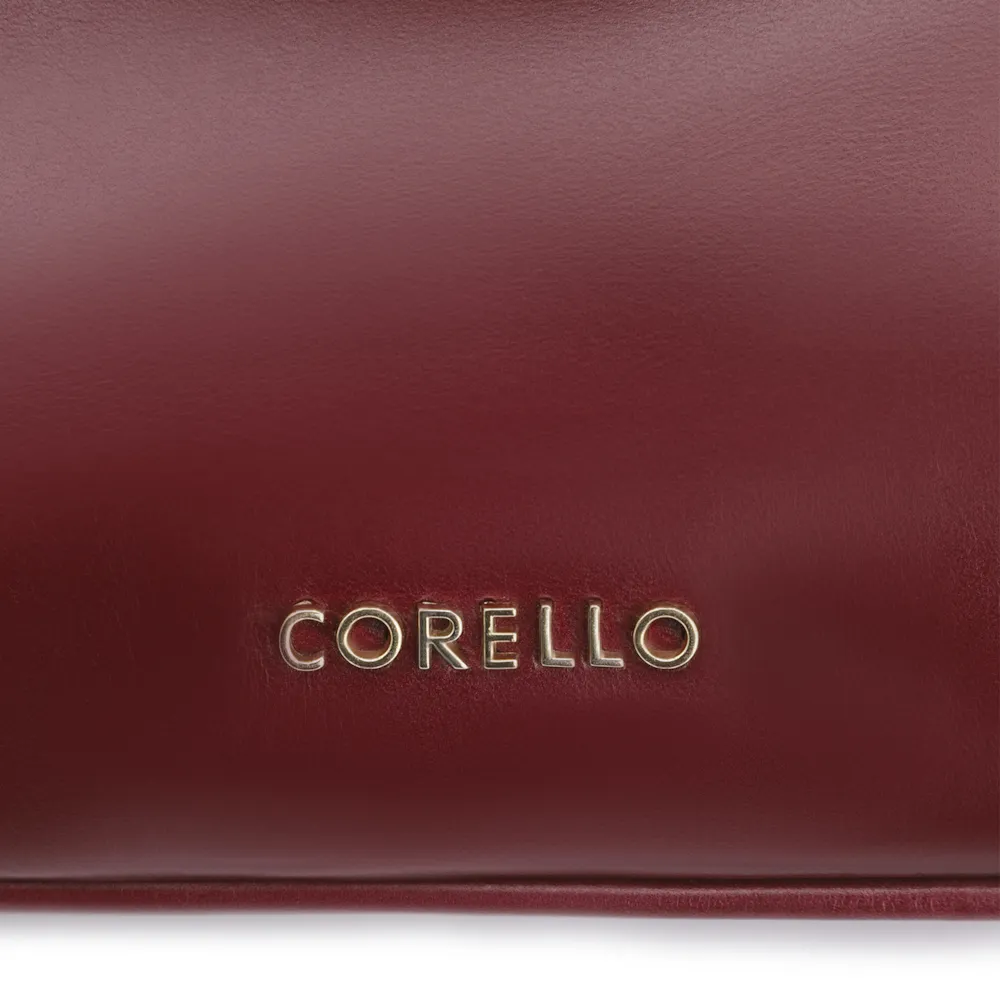 Bolsa Hobo Corrente Couro Vinho - imagem 7