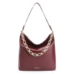 Bolsa Hobo Corrente Couro Vinho - imagem 1