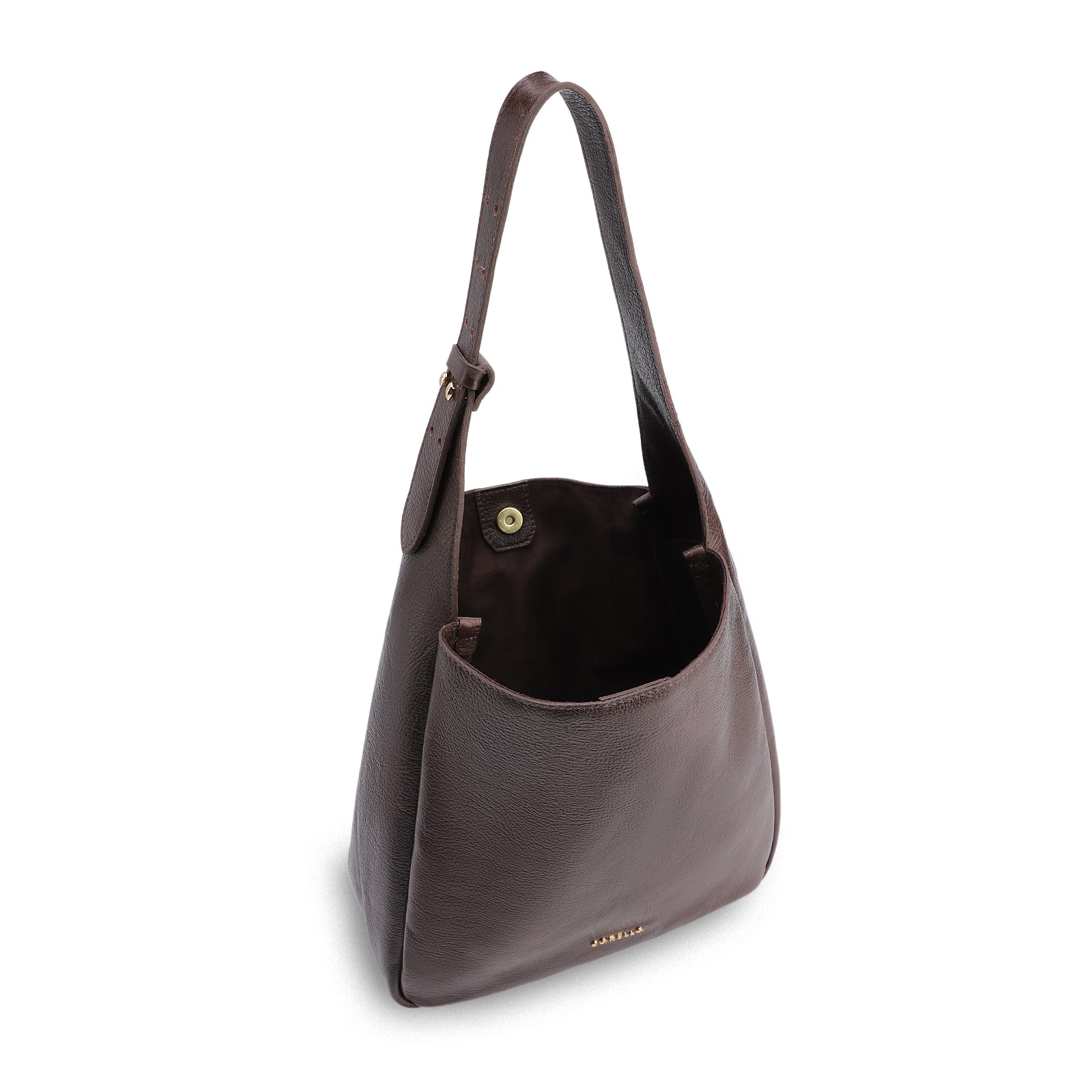 Bolsa Hobo Couro Antique Marrom