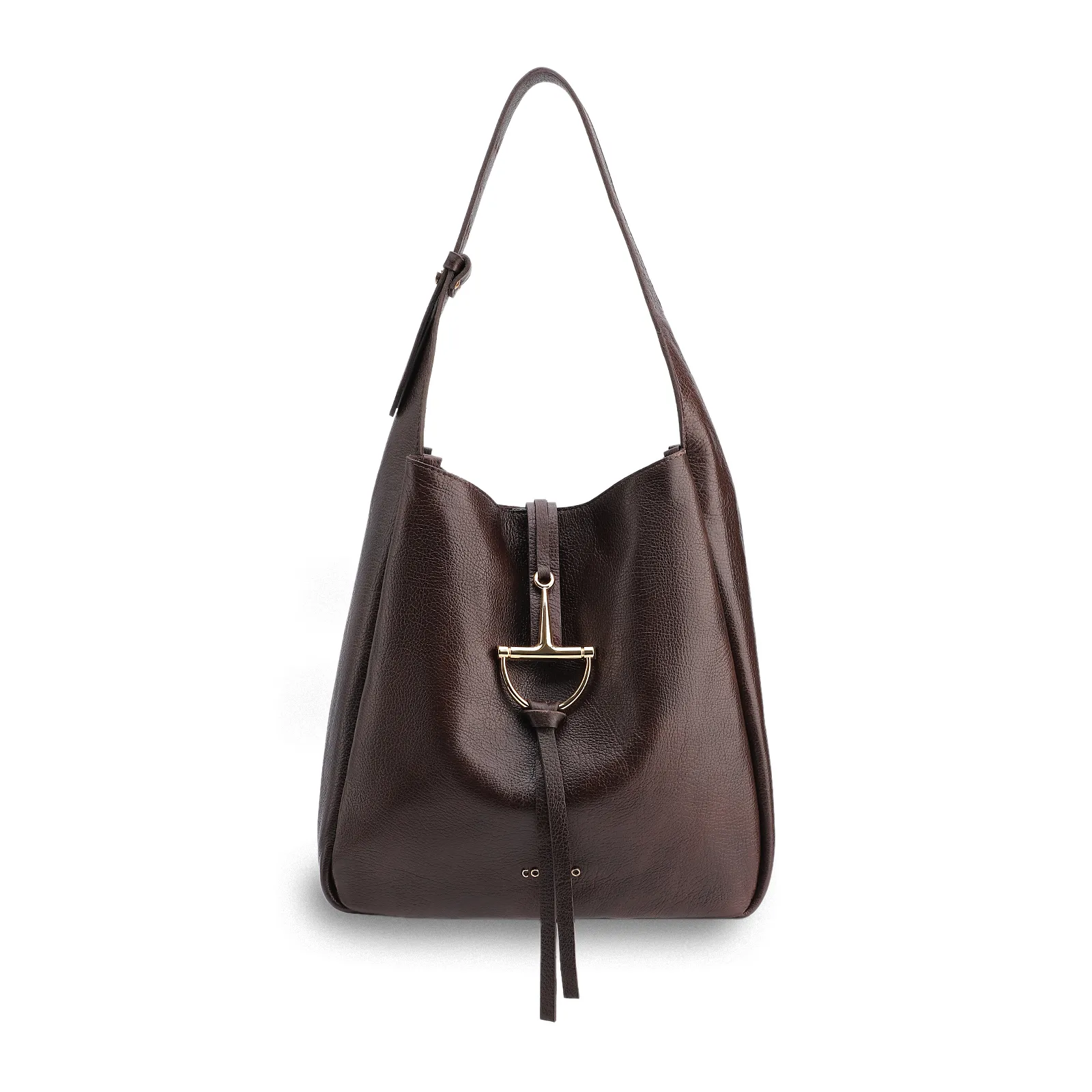 Bolsa Hobo Couro Antique Marrom