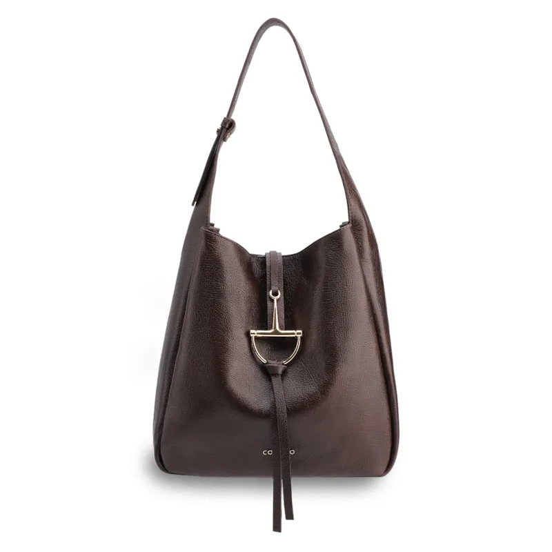 Bolsa Hobo Couro Antique Marrom