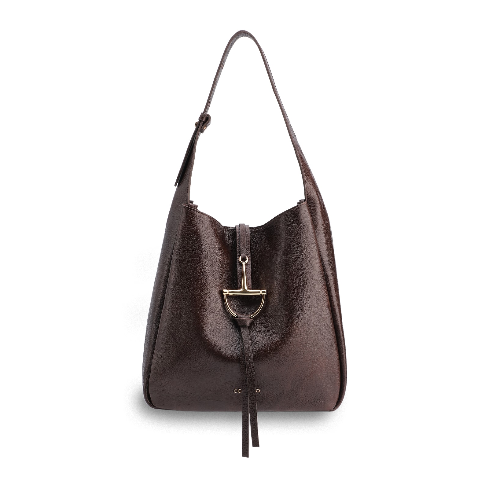 Bolsa Hobo Couro Antique Marrom