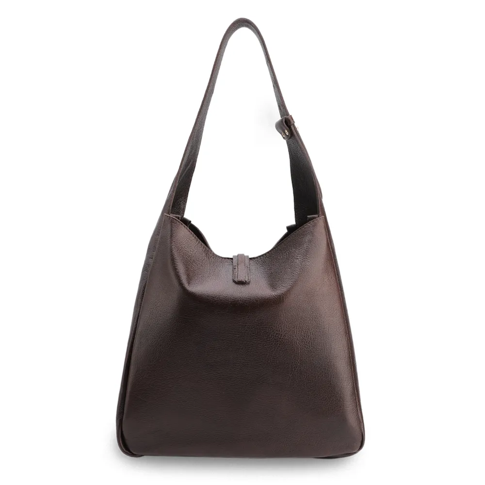 Bolsa Hobo Couro Antique Marrom - imagem 3