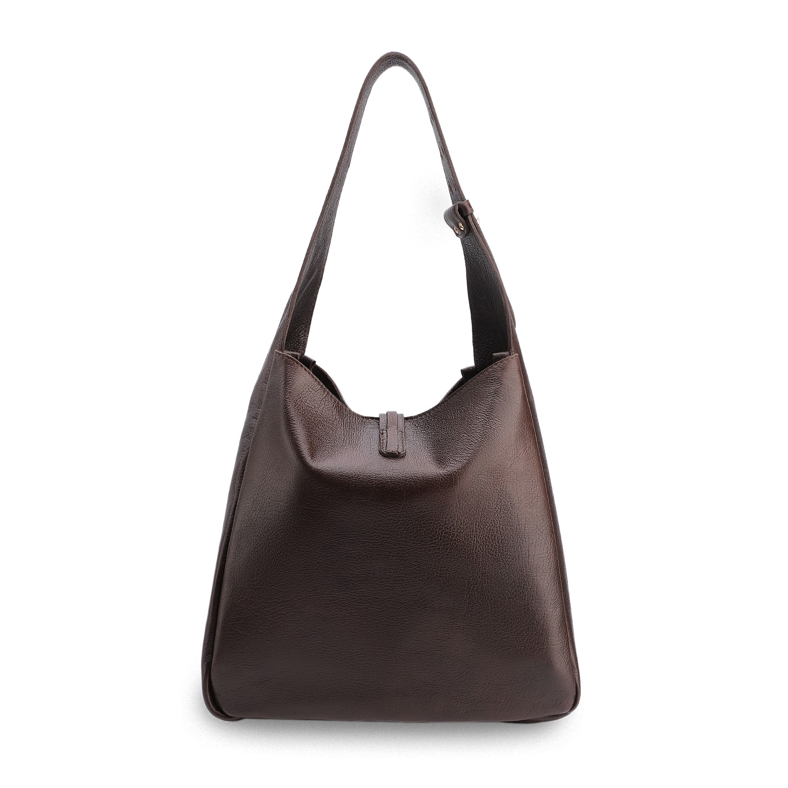 Bolsa Hobo Couro Antique Marrom