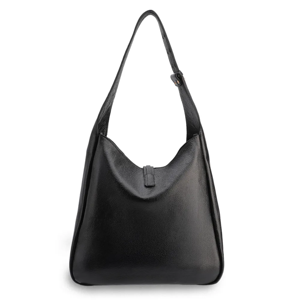 Bolsa Hobo Couro Antique Preto - imagem 3