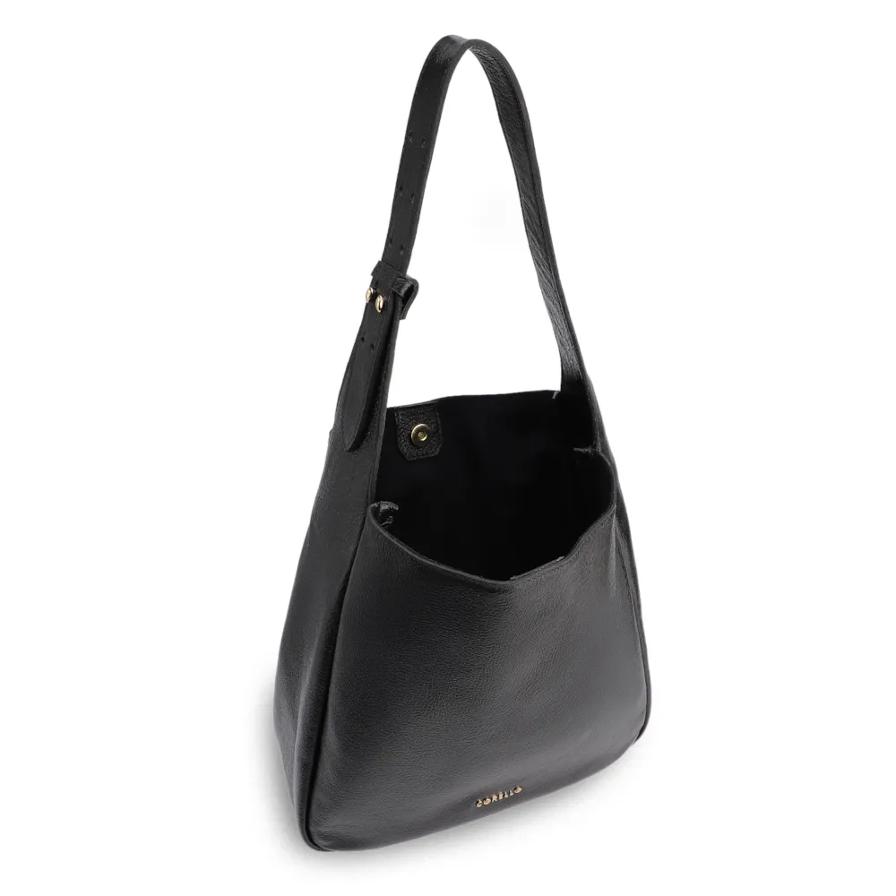Bolsa Hobo Couro Antique Preto - imagem 4