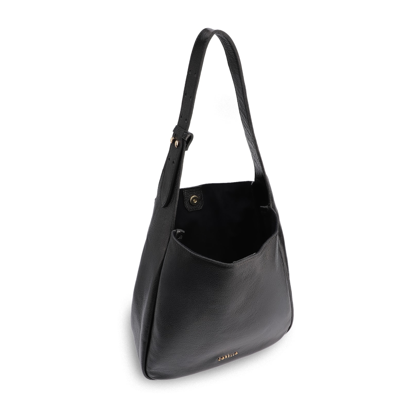Bolsa Hobo Couro Antique Preto