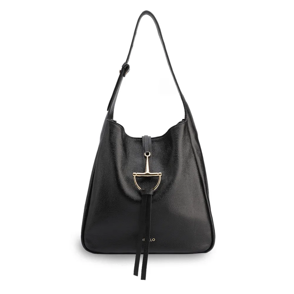 Bolsa Hobo Couro Antique Preto