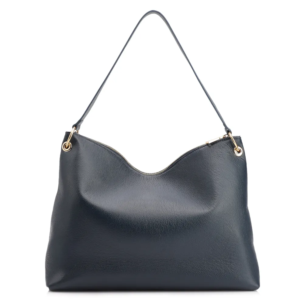 Bolsa Hobo Couro Azul - imagem 3