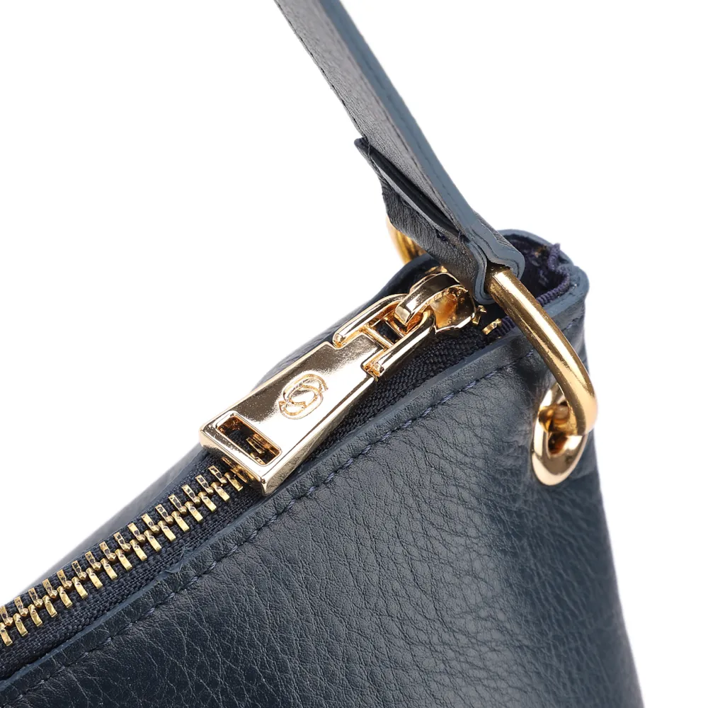 Bolsa Hobo Couro Azul - imagem 5