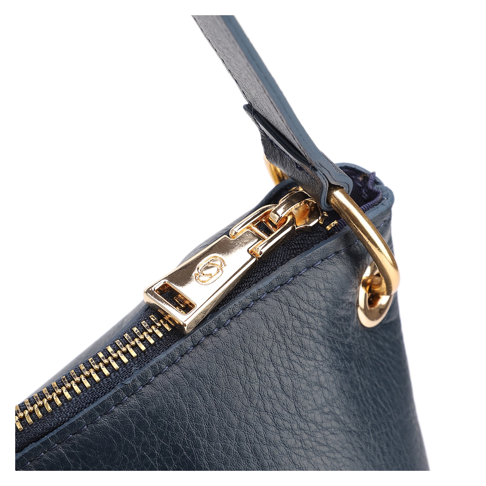 Bolsa Hobo Couro Azul
