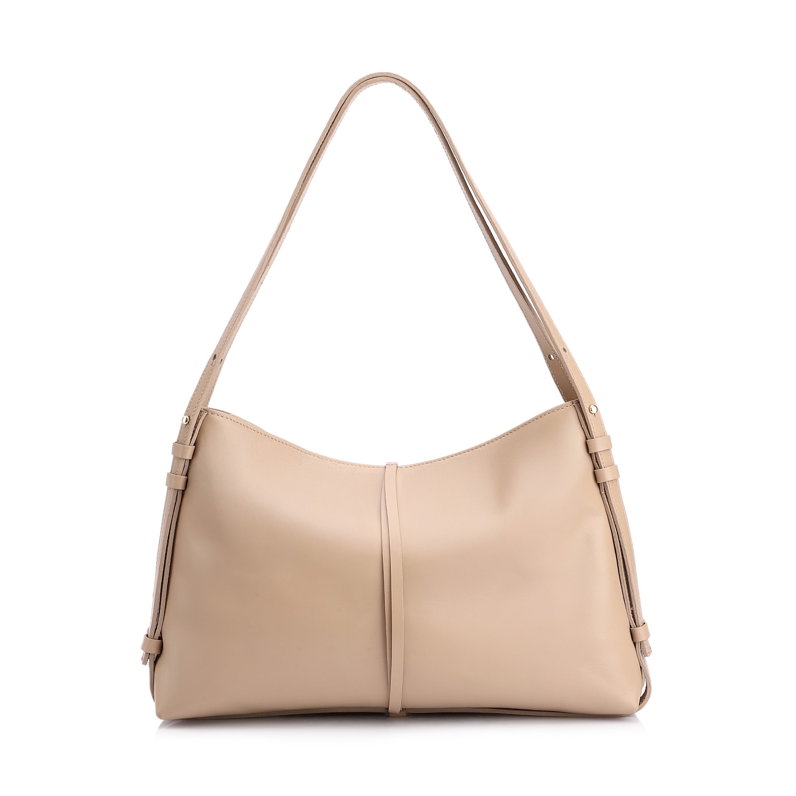 Bolsa Hobo Couro Bege