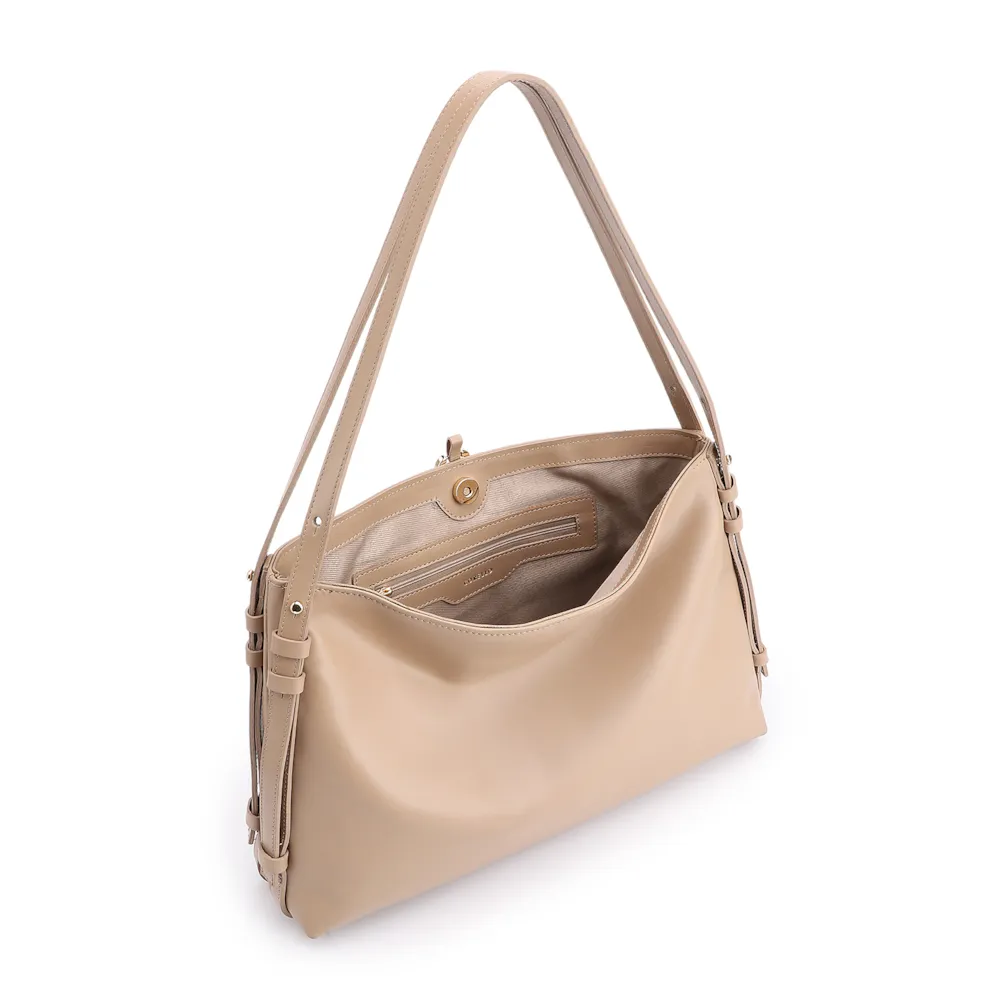 Bolsa Hobo Couro Bege - imagem 5