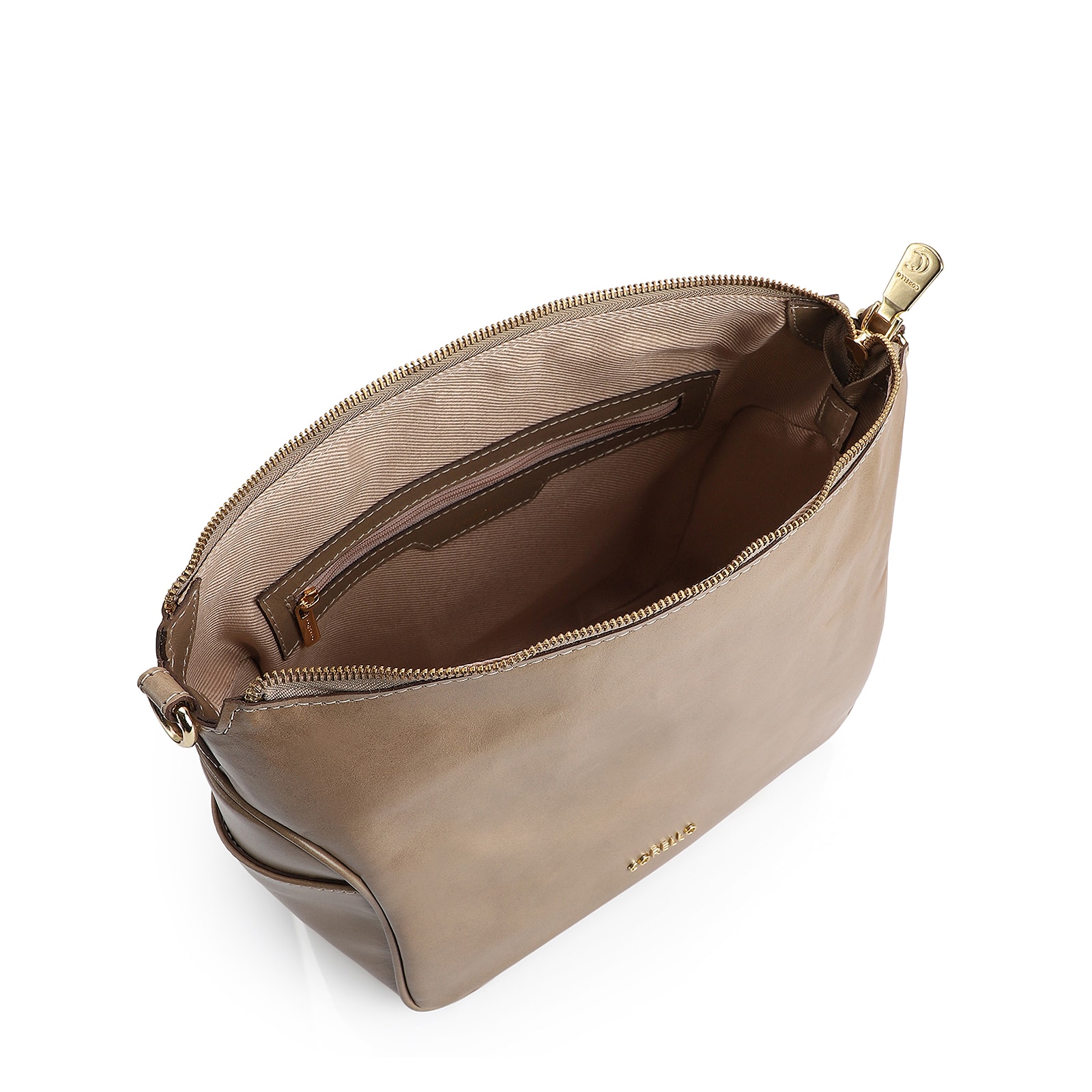 Bolsa Hobo Couro Bege