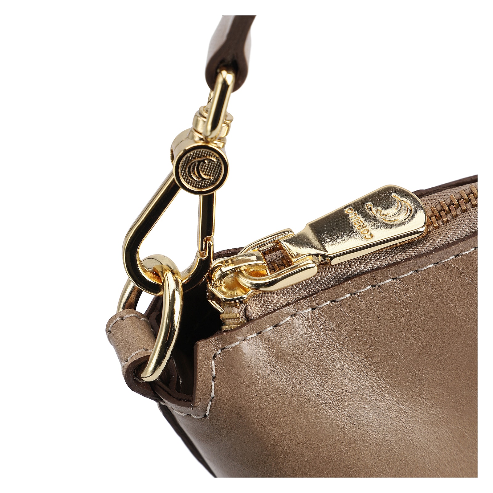 Bolsa Hobo Couro Bege