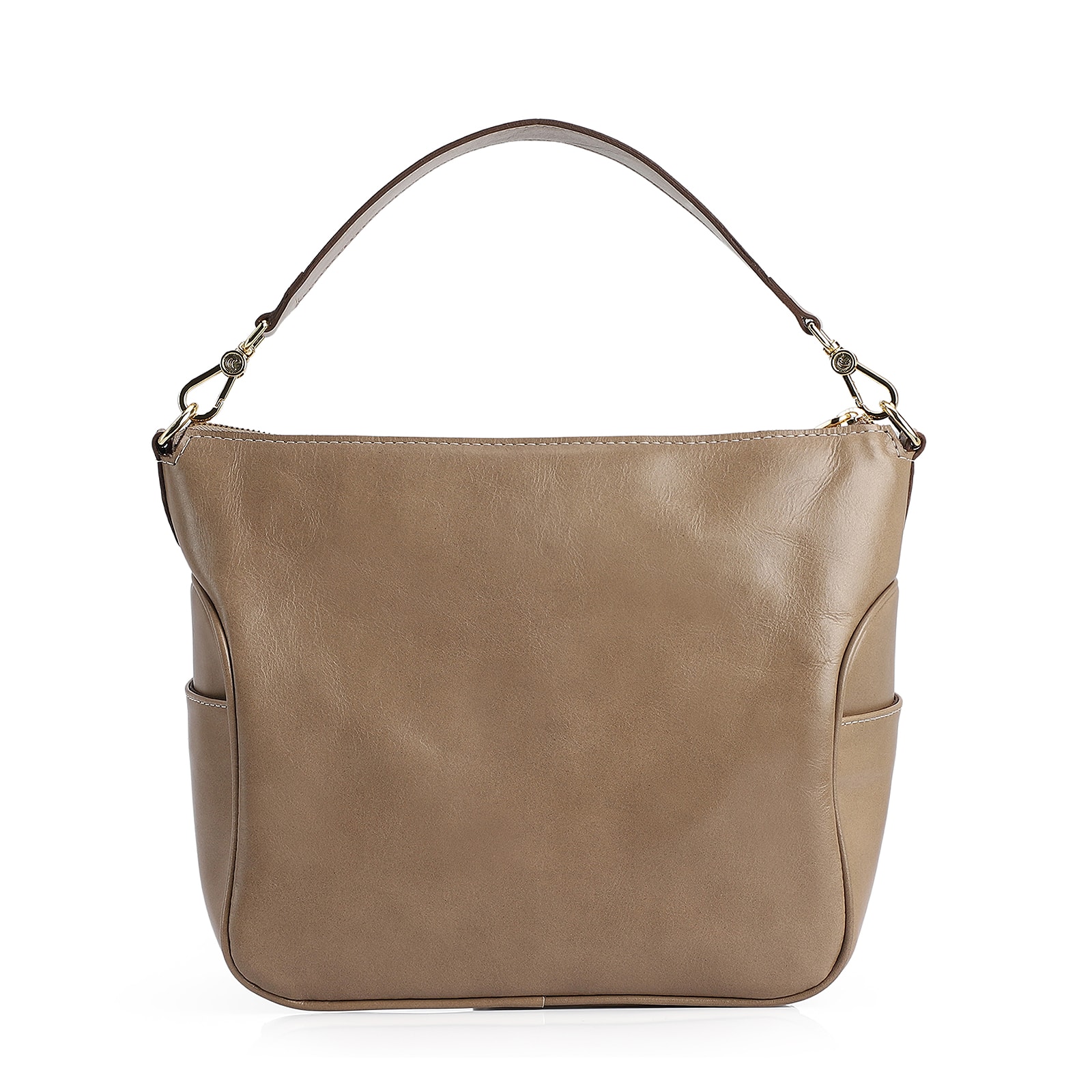 Bolsa Hobo Couro Bege