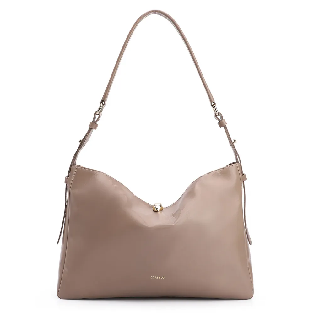 Bolsa Hobo Couro Bege - imagem 3