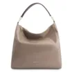 Bolsa Hobo Couro Bege/Marrom - imagem 1