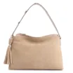 Bolsa Hobo Couro Camurça Bege - imagem 1