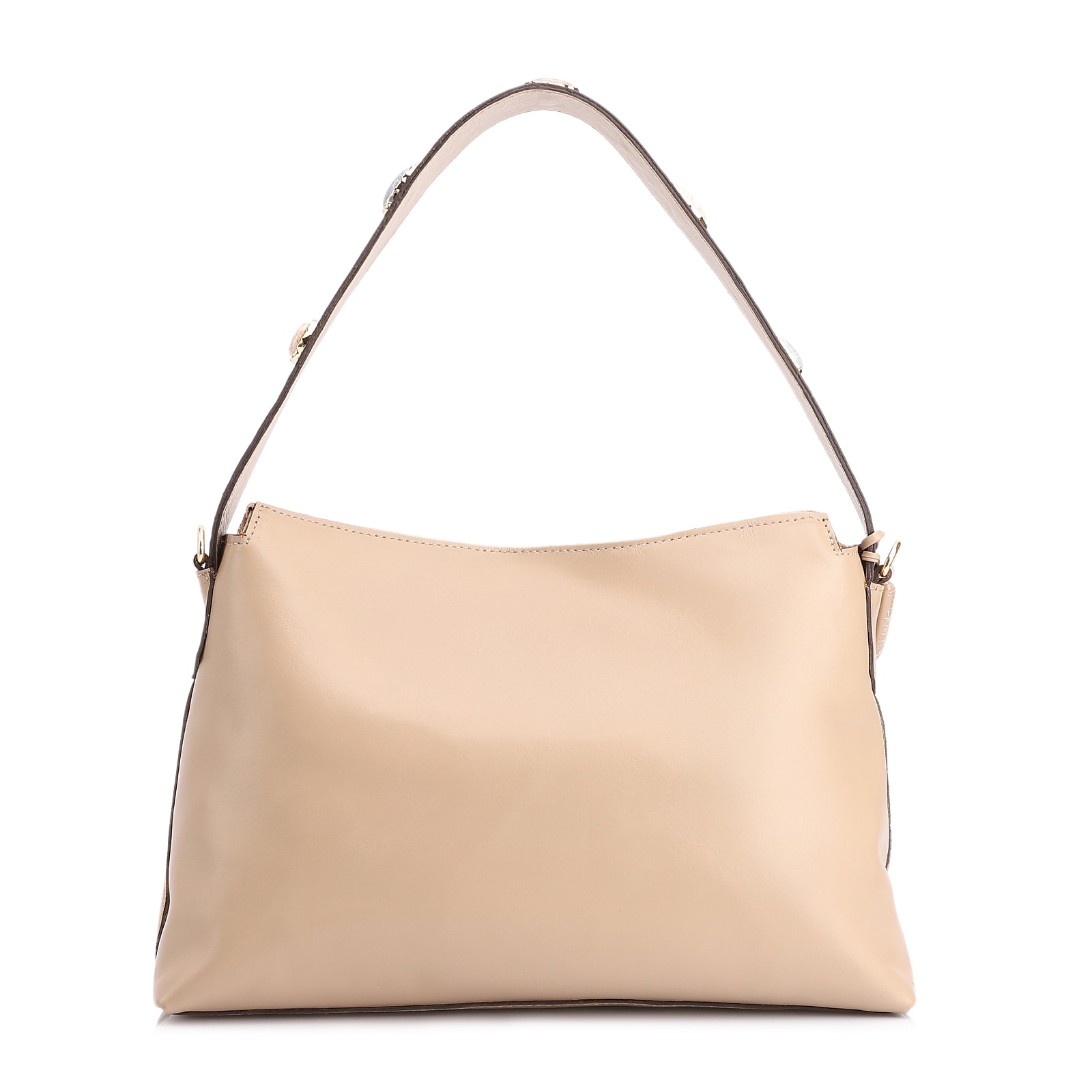 Bolsa Hobo Couro Camurça Bege