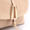 Bolsa Hobo Couro Camurça/Couro Bege - imagem 7