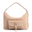 Bolsa Hobo Couro Camurça/Couro Bege - imagem 1