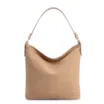 Bolsa Hobo Couro Camurça/Couro Bege - imagem 1
