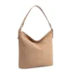 Bolsa Hobo Couro Camurça/Couro Bege - imagem 3