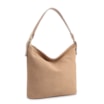 Bolsa Hobo Couro Camurça/Couro Bege - imagem 3