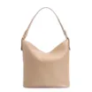 Bolsa Hobo Couro Camurça/Couro Bege - imagem 4