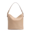 Bolsa Hobo Couro Camurça/Couro Bege - imagem 4