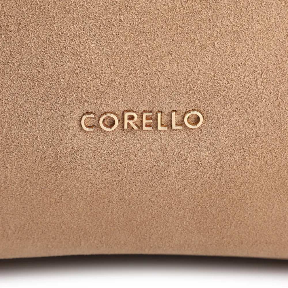 Bolsa Hobo Couro Camurça/Couro Bege - imagem 7