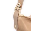 Bolsa Hobo Couro Camurça/Couro Bege - imagem 8