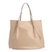 Bolsa Hobo Couro Camurça/Couro Bege - imagem 3