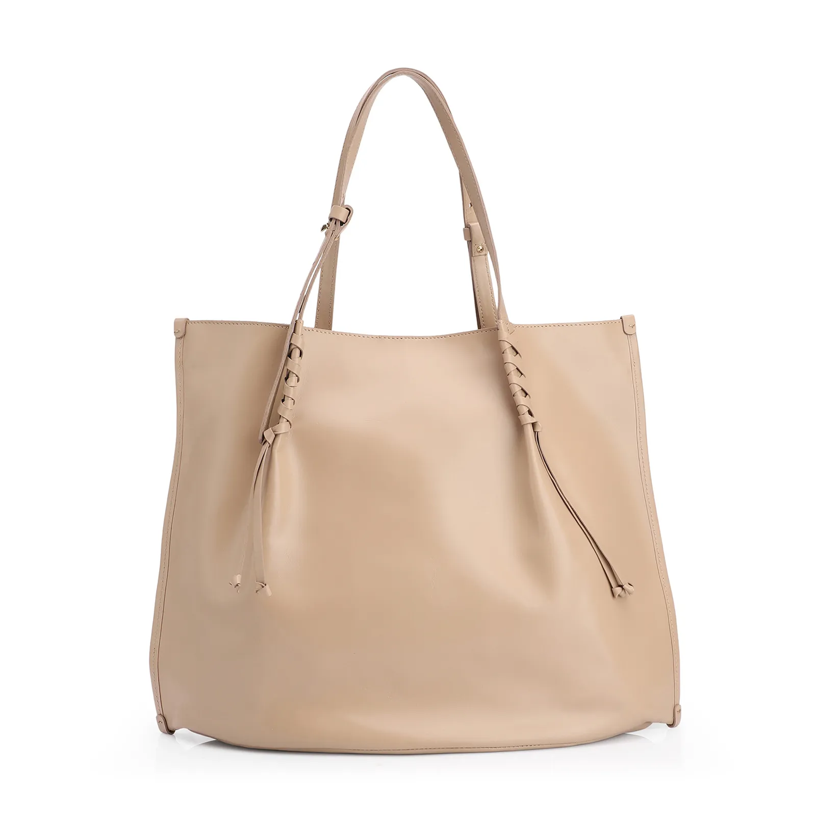 Bolsa Hobo Couro Camurça/Couro Bege