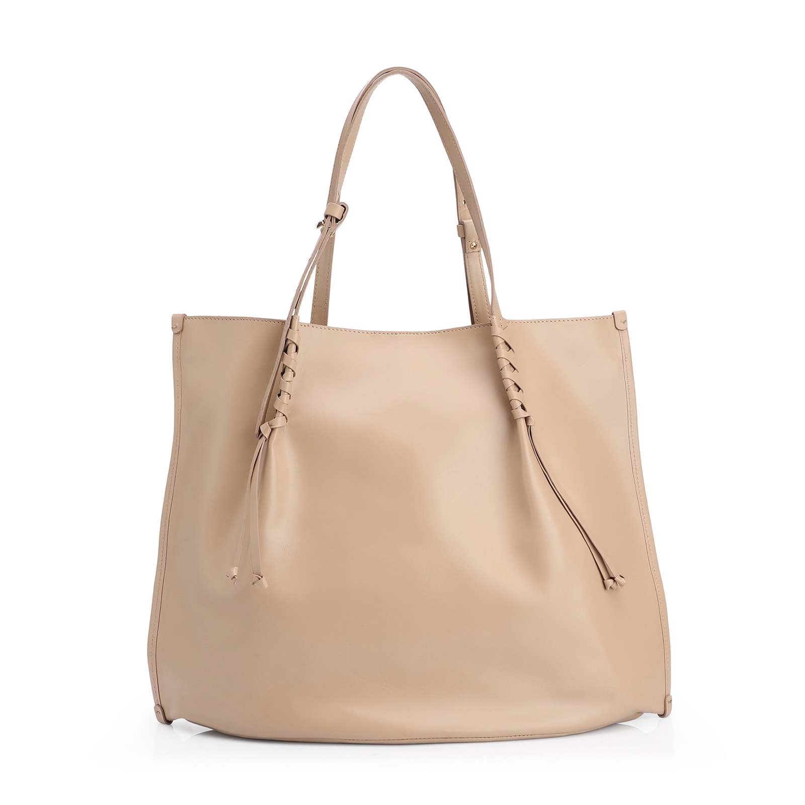 Bolsa Hobo Couro Camurça/Couro Bege