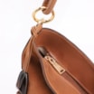 Bolsa Hobo Couro Camurça/Couro Marrom - imagem 6