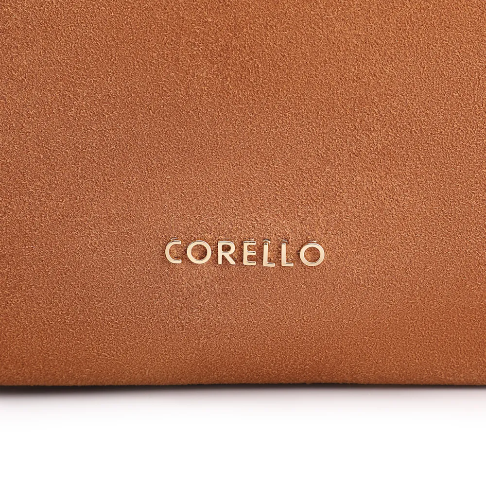 Bolsa Hobo Couro Camurça/Couro Marrom - imagem 7