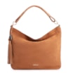 Bolsa Hobo Couro Camurça/Couro Marrom - imagem 1